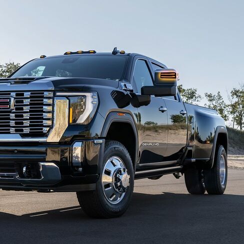ROCCS LED كهرماني متسلسل LED أضواء مرآة جانبية لـ 2020-2026 Chevy Silverado/GMC Sierra 2500HD 3500HD، إشارة دوران مرآة السحب مع ضوء أبيض لوقوف السيارات، عدسة مدخنة in Kuwait