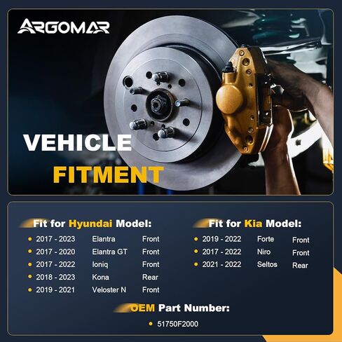 513420 Front or Rear Wheel Hub Bearing Assembly for Hyundai Elantra 2017-2025, Veloster 2019-2021, Kia Forte 2019-2024, NIRO 2017-2025, Rear AWD Kona 2018-2025, Kia Seltos 2021-2025 2 Pack in Saudi Arabia