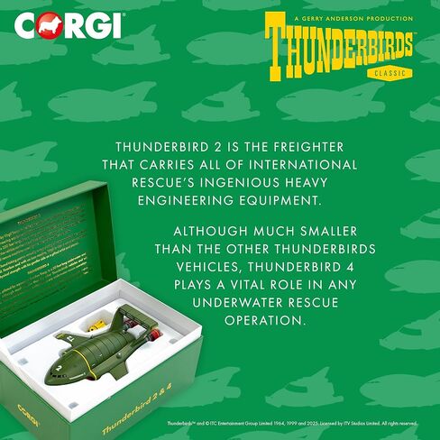 مجموعة Corgi Thunderbirds رقم 2 + 4 CORGI Thunderbirds FAB 2 و4، الطول الإجمالي: تقريبًا. 5.9 بوصة (15 سم) in Kuwait