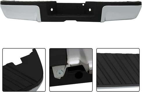 Chrome Steel Rear Step Bumper without Parking Sensor Hole Replacement for 2008-2016 F-250 F-350 F-450 Super Duty in Kuwait