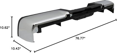 Chrome Steel Rear Step Bumper without Parking Sensor Hole Replacement for 2008-2016 F-250 F-350 F-450 Super Duty in Kuwait