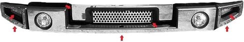 QAA is Compatible with 2003-2009 Hummer H2 7 Piece Stainless Front Bumper Trim, Includes Z Grill HV43009 in Saudi Arabia