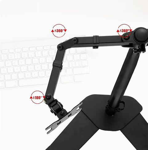 Dual Monitor Stand, Table Top Tv Stand, Heavy-Duty Fully Adjustable Arms, Holds 2 Screens, Fit 10-27 Inch Flat Screen, Max Vesa 100X100Mm in Saudi Arabia
