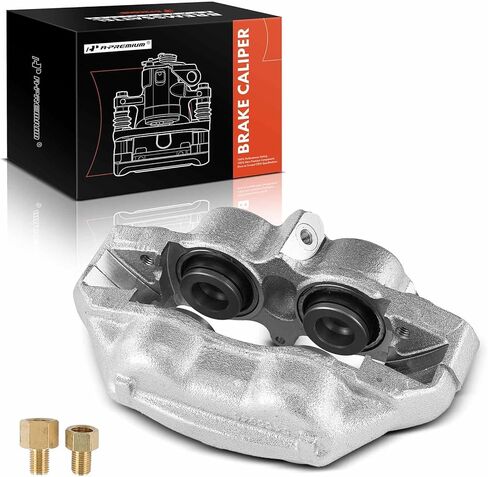 مجموعة فرجار قرص الفرامل A-Premium متوافقة مع موديلات مختارة من Chevy وBuick وPontiac وOldsmobile - Chevelle، Gran Sport، GS 350/400، Skylark، Sportwagon، Firebird، 1967-1968 - السائق الأمامي in Kuwait