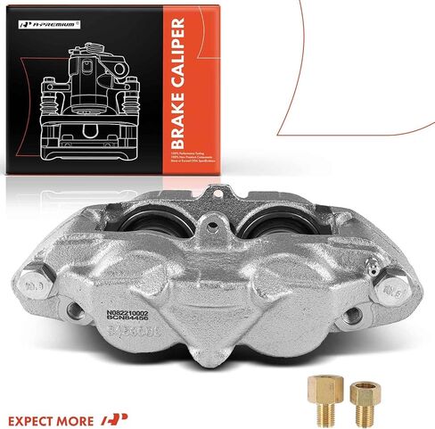 مجموعة فرجار قرص الفرامل A-Premium متوافقة مع موديلات مختارة من Chevy وBuick وPontiac وOldsmobile - Chevelle، Gran Sport، GS 350/400، Skylark، Sportwagon، Firebird، 1967-1968 - السائق الأمامي in Kuwait