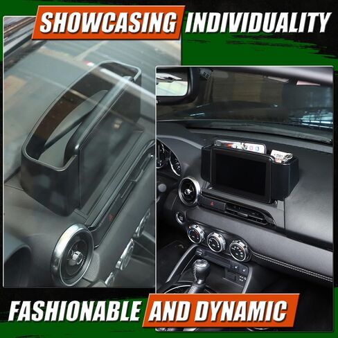 Center Console Organizer Tray Compatible with Mazda MX-5 2016-2023 Accessories, Car Navigation Screen Back Storage Box, Insert Storage Box Auxiliary Storage Tray, Black (Fit L-Peptide Car) in Saudi Arabia