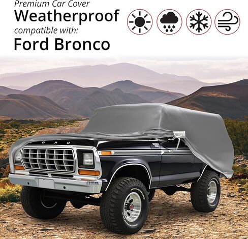 Weatherproof Max SUV Car Cover & Warranty Compatible with Ford 1987-1991 Bronco 4th Gen- Outdoor Cover Theft Cable Lock SUV Accessories Better Than Waterproof in Saudi Arabia