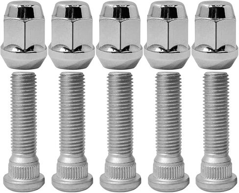 10PCS M12x1.5 Wheel Stud Lug Nut Set Compatible with Dodge Grand Caravan Avenger Caliber Journey Jeep Compass Patriot Chrysler Voyager 200 Sebring Pacifica 610-547 6509769AA in Saudi Arabia