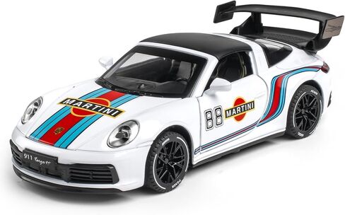 1：32 911 Targa 4S Diecast Cars, Pull Back Toy Car with Light & Sound, Perfect Model Presents for Kids & Boyfriends on Christmas (Red) in Saudi Arabia