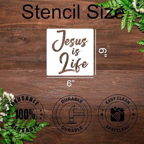 Christian Stencil for Painting 6" Bible Verse Stencils Reusable Drawing Templates for Painting on Wood Canvas Fabric in Saudi Arabia