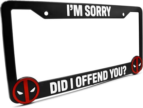 Holder for License Plate License Plate Holder for Deadpool Did I Offend You? 3D Raised License Plate Frame Mod-L07P-5 in Saudi Arabia