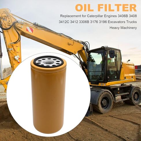 MDEOOSKY 3 قطع 1R-1808 فلتر زيت، بديل لمحركات كاتربيلر 3406B 3408 3412C 3412 3306B 3176 3196 حفارات شاحنات الآلات الثقيلة in Kuwait