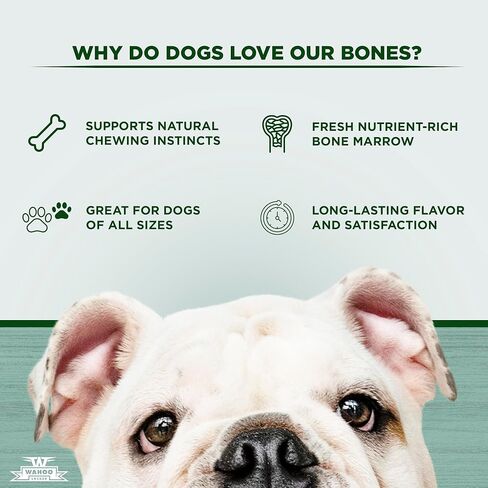 Wahoo Locker Smoked Beef Bones for Dogs, 1.5in, 4 Count in Saudi Arabia