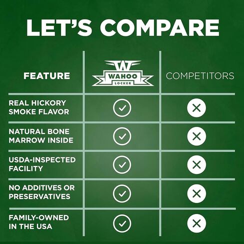Wahoo Locker Smoked Beef Bones for Dogs, 1.5in, 4 Count in Saudi Arabia