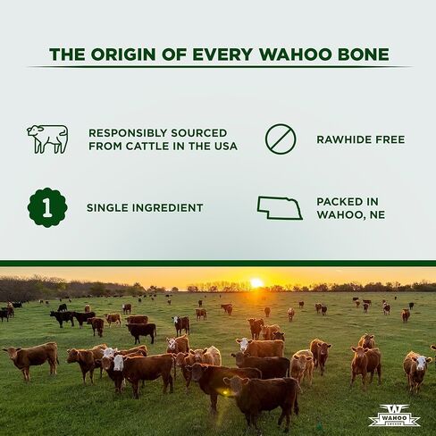 Wahoo Locker Smoked Beef Bones for Dogs, 1.5in, 4 Count in Saudi Arabia
