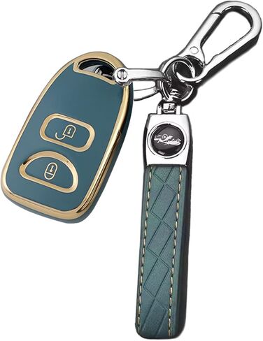 غطاء مفتاح Fob لشركة Hyundai Tucson: واقي حافظة عن بعد مناسب لشركة Hyundai 2005 2006 2007 2008 2009 Tucson Santa Fe Accent Kia Sorento NYOSEKS09TX PINHAT036 NYOSEKSAM08TX OSLOKA320T 954302E200 (أخضر) in Kuwait