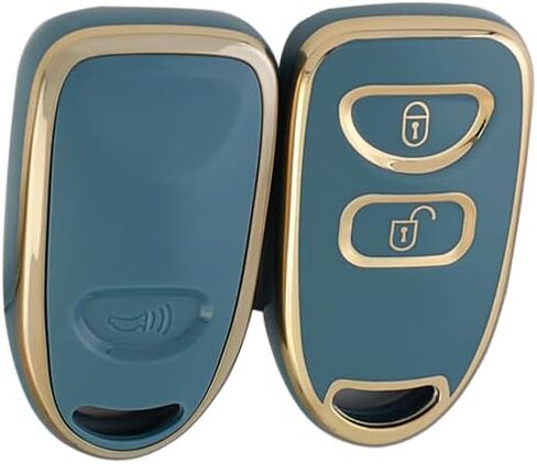 غطاء مفتاح Fob لشركة Hyundai Tucson: واقي حافظة عن بعد مناسب لشركة Hyundai 2005 2006 2007 2008 2009 Tucson Santa Fe Accent Kia Sorento NYOSEKS09TX PINHAT036 NYOSEKSAM08TX OSLOKA320T 954302E200 (أخضر) in Kuwait