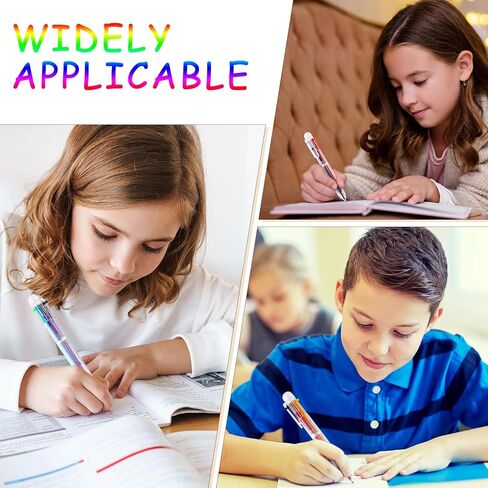 24 Pcs End of Year Student Gifts 6 in 1 Multicolor Ballpoint Pen Cards from Teacher 6 Colors Retractable Ballpoint Pens with Gift Cards for Office School Children Classroom Prizes in Kuwait