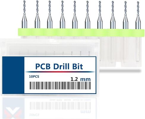 10Pcs Micro Diamond Tip Twist Drill Bits Set, Heavy Duty Diamond Drill for Glass Ceramic Tile Jewelry Drilling(1.2mm,1box(10pcs)) in Saudi Arabia