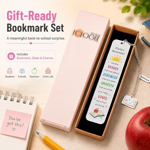 Back to School Supplies for Kids Girls Boys, Kindergarten School Supplies for Kid Girls Teens, Dorm Room Essentials Girl Boys 5th 6th Students, Senior Night Gift Bookmark in Kuwait