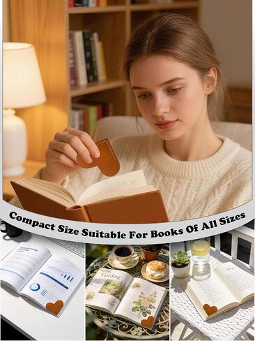 ZONICE Leather Heart Bookmarks for Women–6 Pack Cute Corner Page Holders in Gift Box,Book Markers for Teacher,Reader,Student–Ideal for School,Office,Home Reading & Teacher Appreciation Gifts in Saudi Arabia