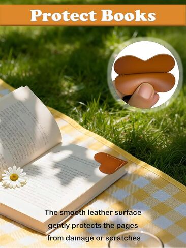 ZONICE Leather Heart Bookmarks for Women–6 Pack Cute Corner Page Holders in Gift Box,Book Markers for Teacher,Reader,Student–Ideal for School,Office,Home Reading & Teacher Appreciation Gifts in Saudi Arabia