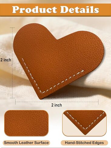 ZONICE Leather Heart Bookmarks for Women–6 Pack Cute Corner Page Holders in Gift Box,Book Markers for Teacher,Reader,Student–Ideal for School,Office,Home Reading & Teacher Appreciation Gifts in Saudi Arabia