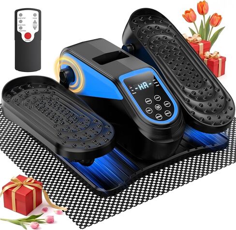 VIVURN® 023 Under Desk Elliptical Mini Electric Leg Exerciser for Senior, 12 Speeds RF Remote Display Monitor Non-Slip Mat, Quiet & Compact Seated Pedal Exerciser for Home Office Gift for Mom Dad in Saudi Arabia