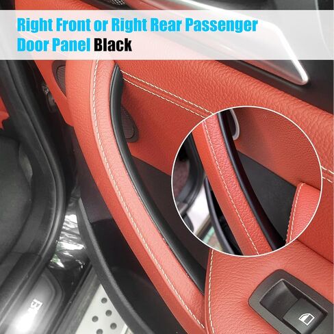 Jaronx Compatible with BMW X3 F25/X4 F26 Door Handle Cover, Left Rear Interior Door Pull Handle Cover for BMW X3 F25 2010-2016, X4 F26 2014-2017 (Black, Right) in Kuwait