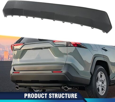 PIT66 Rear Bumper Lower Valance Panel Compatible with Toyota RAV4 2019-2022 524530R060B0 TO1195120 in Kuwait