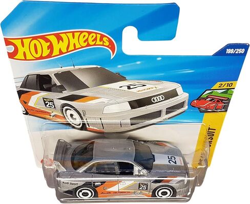 Hot Wheels Audi 90 Quattro JBB20 Peak Pursuit 2/10 Short Card Silver Metallic Audi License Mattel 2025 1:64 in Kuwait