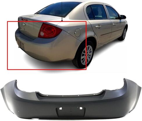 FitParts Compatible With Rear Bumper Cover 2005 2006 2007 2008 2009 2010 Chevrolet Cobalt Sedan 05 06 07 08 09 10. New, Primed & Ready for Paint. GM1100703 12336076 in Kuwait