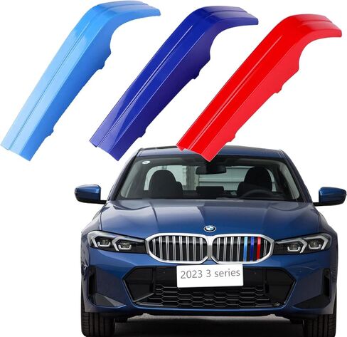 Lanyun compatible with bmw 2023 3 Series G20 330i 330e Sedan xDrive grill color grill insert trims grill stripes 2023 bmw 3 series with 8 beam in Saudi Arabia