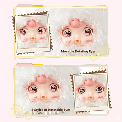 Plush Blind Box, Kawaii Cute Mini Plush Doll Keychain, Random 1 of 7 Styles with Secret Edition, Movable Eyes Design, Collectible Plush Figure Toys, Gift for Kids Girls Teens & Adults (Single Box) in Saudi Arabia