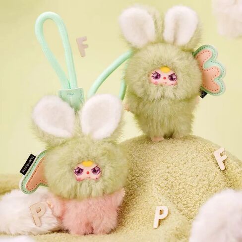 Baby Three Super Mini Bunny Series Plush Blind Box (1 of 28Possible Styles) English Letter Plush Pendant Cute Figures Collectible Toys Birthday Gifts (1Pc-Blind Box) in Saudi Arabia