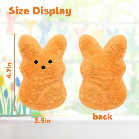 SHIRIA 12 PCS Easter Bunny Plush Toys Decorations, Cute Animal Bunny Stuffed Doll, Party Favors and Classroom Prize Supplies, Easter Basket Stuffers Gift for Girls Boys in Saudi Arabia