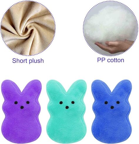 SHIRIA 12 PCS Easter Bunny Plush Toys Decorations, Cute Animal Bunny Stuffed Doll, Party Favors and Classroom Prize Supplies, Easter Basket Stuffers Gift for Girls Boys in Saudi Arabia