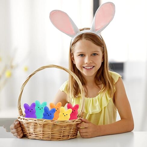 SHIRIA 12 PCS Easter Bunny Plush Toys Decorations, Cute Animal Bunny Stuffed Doll, Party Favors and Classroom Prize Supplies, Easter Basket Stuffers Gift for Girls Boys in Saudi Arabia