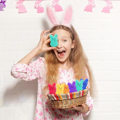 SHIRIA 12 PCS Easter Bunny Plush Toys Decorations, Cute Animal Bunny Stuffed Doll, Party Favors and Classroom Prize Supplies, Easter Basket Stuffers Gift for Girls Boys in Saudi Arabia