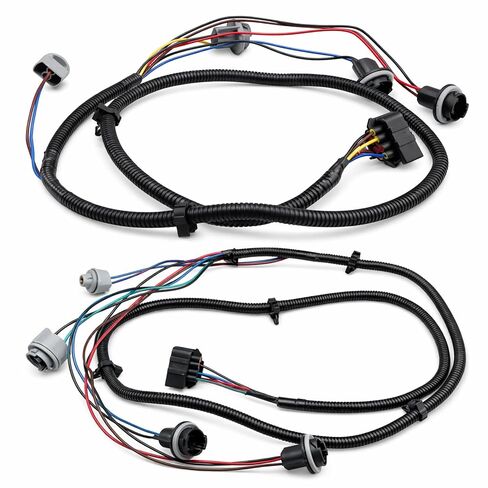 Rear Tail Light Wiring Harness Driver & Passenger Side Compatible with Chevrolet Silverado 1500 2500 3500 2003, 2004, 2005, 2006, 2007 Replace # 16531401, 16531402 in Saudi Arabia