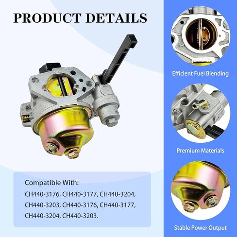 CH440 17 853 113-S Carburetor Carb Kit for for Kohler CH440 Command Pro 420CC 14HP Engine with Air Filter Filter Kit Replace 17 853 53-S 17 853 96-S in Saudi Arabia