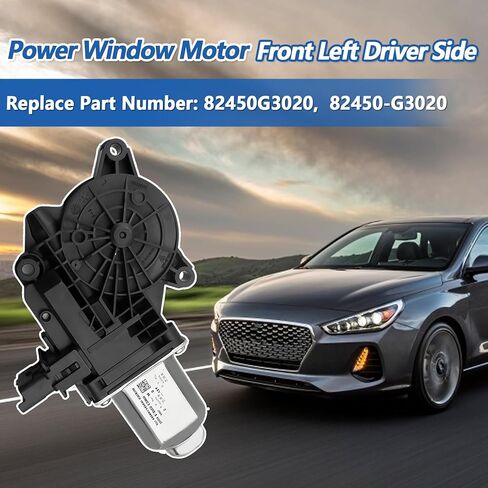 Power Window Motor Front Left Driver Side Fit for Hyundai Elantra GT 2018 2019 2020 Replace 82450G3020 82450-G3020 in Saudi Arabia