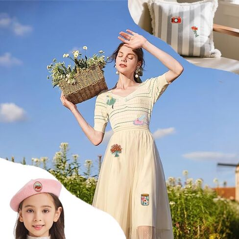 29 Pcs Whimsical Fairy & Flower Iron On Patches,Cute Embroidery Applique DIY Sew On Patches Decoration Accessory for Clothes,Backpacks,Jacket,Vest,T-Shirt,Hats,Jeans in Saudi Arabia