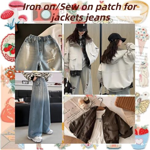 29 Pcs Whimsical Fairy & Flower Iron On Patches,Cute Embroidery Applique DIY Sew On Patches Decoration Accessory for Clothes,Backpacks,Jacket,Vest,T-Shirt,Hats,Jeans in Saudi Arabia