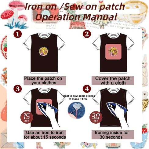 29 Pcs Whimsical Fairy & Flower Iron On Patches,Cute Embroidery Applique DIY Sew On Patches Decoration Accessory for Clothes,Backpacks,Jacket,Vest,T-Shirt,Hats,Jeans in Saudi Arabia