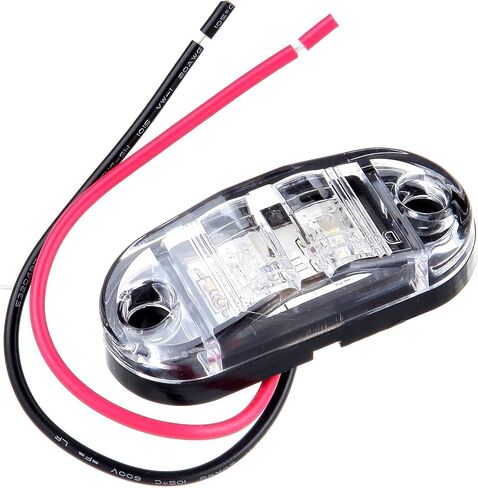 6x واضح 2 ديود LED مقطورة الجانب ماركر ضوء البيضاوي مقطورة تشغيل أضواء مقاوم للماء مقطورة ماركر أضواء Indiors مختومة مقاوم للماء ل RV لكل in Kuwait