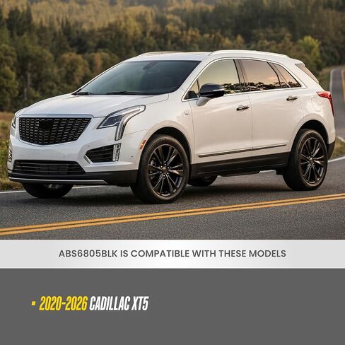 Trim Illusion Chrome Delete Gloss Black Patented Grille Overlay for 2020-2026 Cadillac XT5 | Easy No-Tool Install | US Patented in Saudi Arabia