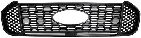 Fuel Rider Grille Inserts Overlay Trim for Front Grille Compatible with 2019-2022 Ford Ranger - Gloss Black ABS Snap On Mesh Insert, OE Look- Car Truck Accessories in Saudi Arabia