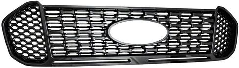 Fuel Rider Grille Inserts Overlay Trim for Front Grille Compatible with 2019-2022 Ford Ranger - Gloss Black ABS Snap On Mesh Insert, OE Look- Car Truck Accessories in Saudi Arabia
