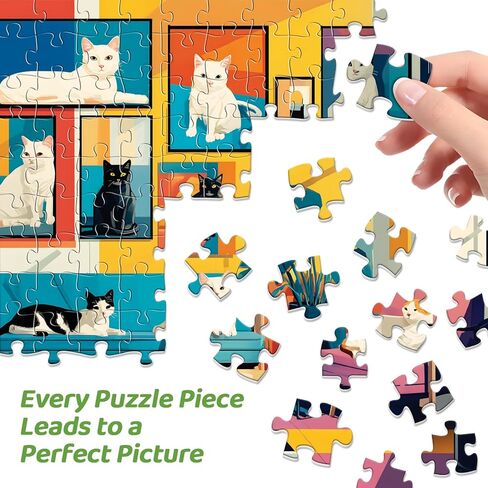 500 Piece Puzzle for Adults, Cat Themed Jigsaw Puzzles 500 Pieces for Adult Senior, Animals Puzzle 500 Piece, Funny Cat Pet Lover Jigsaw Puzzle, Home Decor Birthday Party Activity Gift 20.5x15in in Saudi Arabia